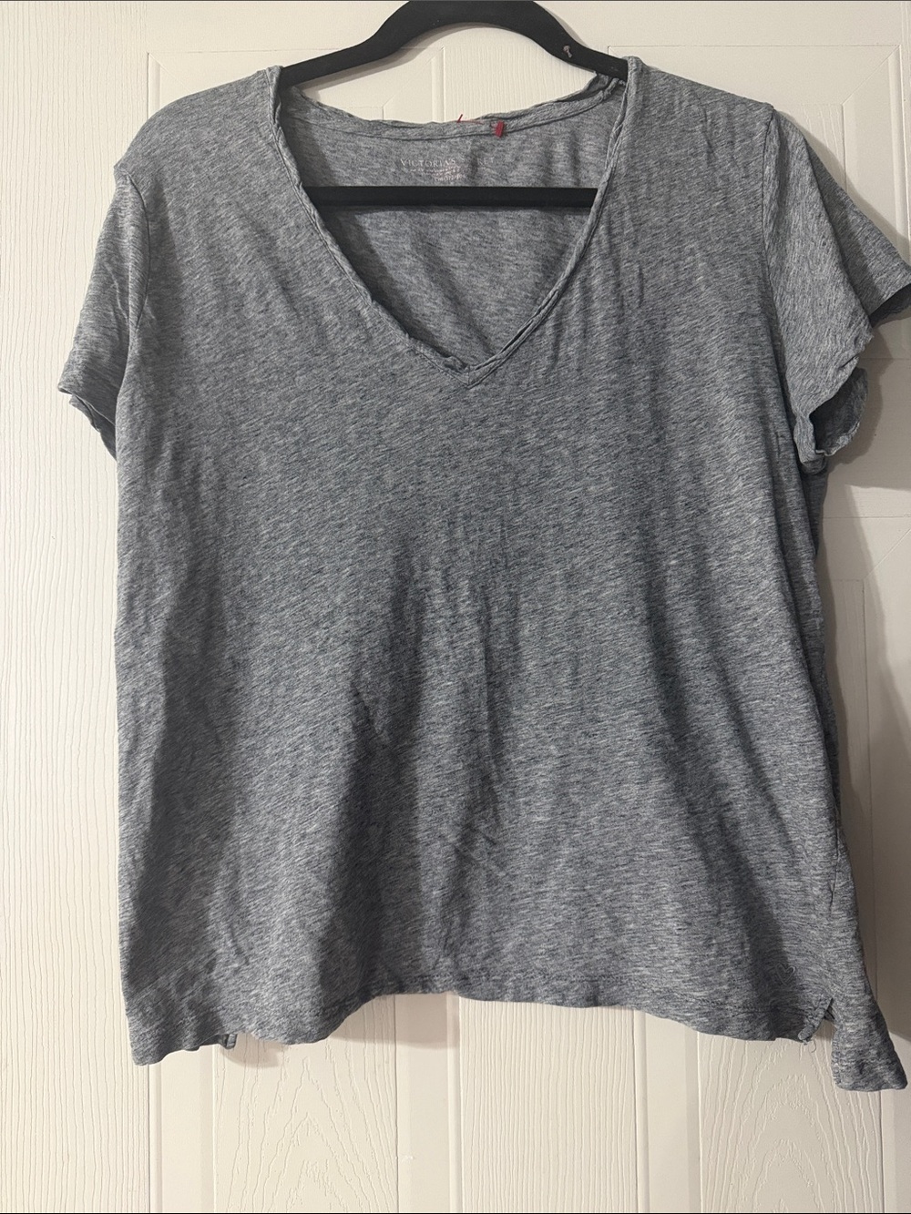Victoria's Secret Heather Gray V-Neck Short Sleeve Tee